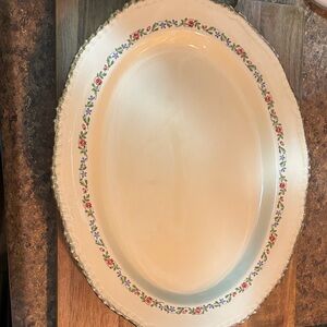 Ridgways floral platter with 22K gold decoration